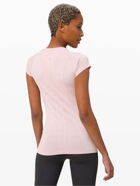Lululemon light Pink short sleeve workout top